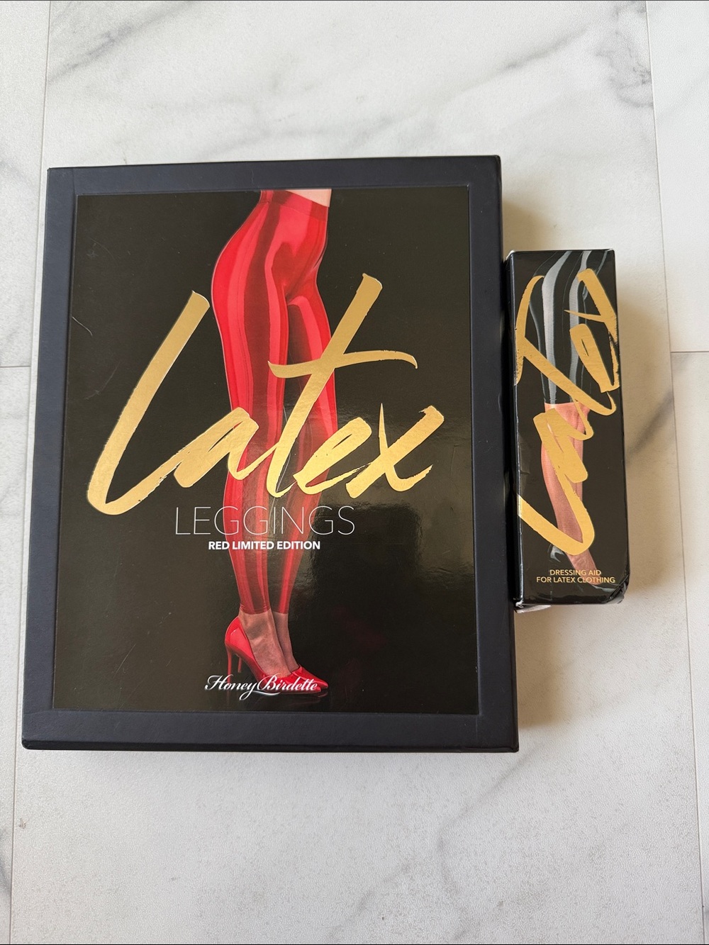 Honey Birdette Red Latex Leggings